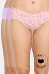 Zivame Hipster Low Rise Full Coverage Panty (Pack of 3) - Multicolor — thumbnail 1